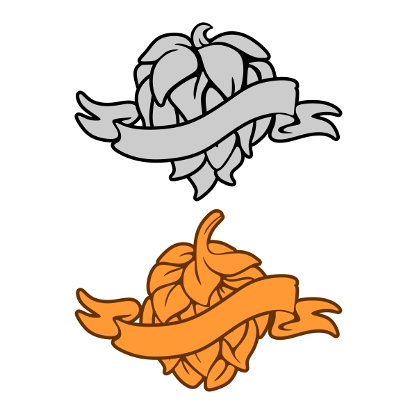 Beer Hops Banner SVG Cuttable Design