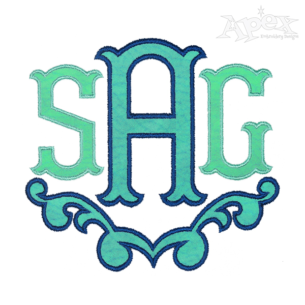 Dimples Applique Embroidery Font