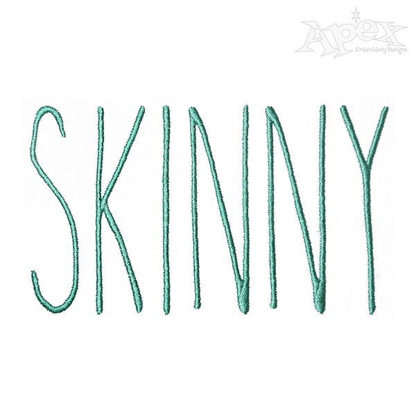 Eli Skinny Embroidery Font