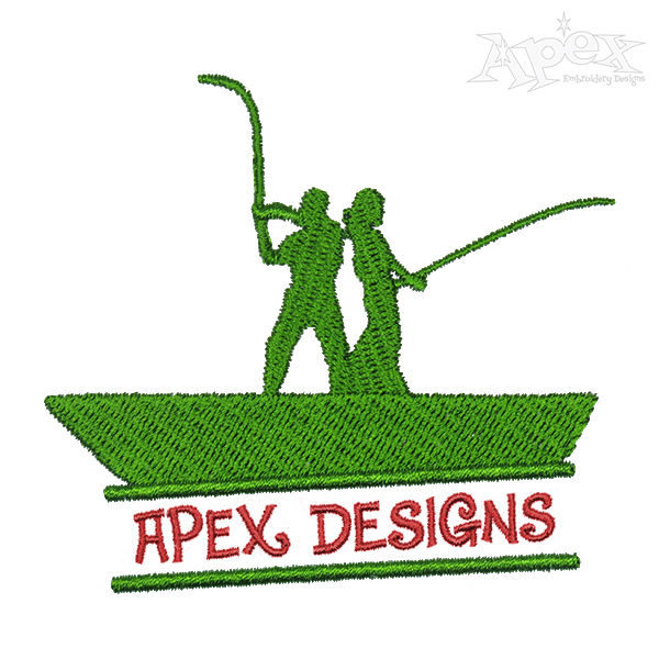 Fishing Wedding Couple Embroidery Frame