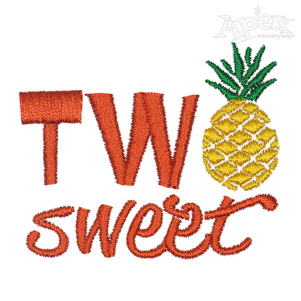 Two Sweet Embroidery Design