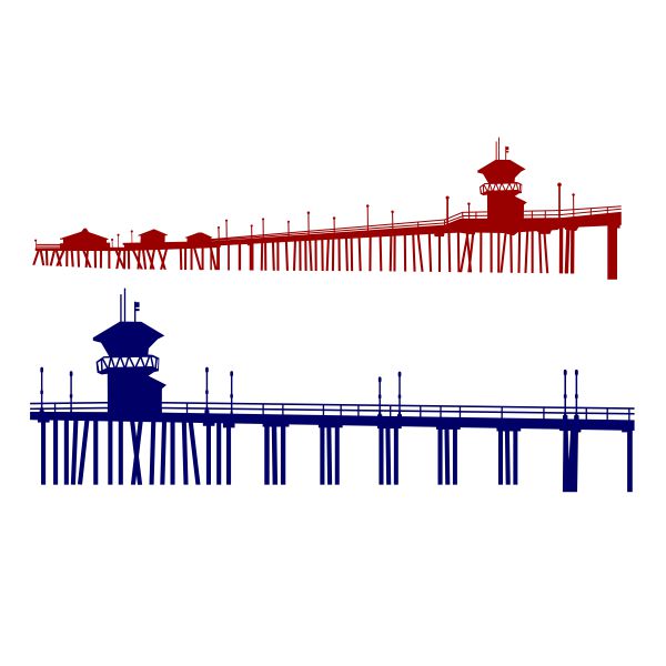Huntington Beach SVG Cuttable Design