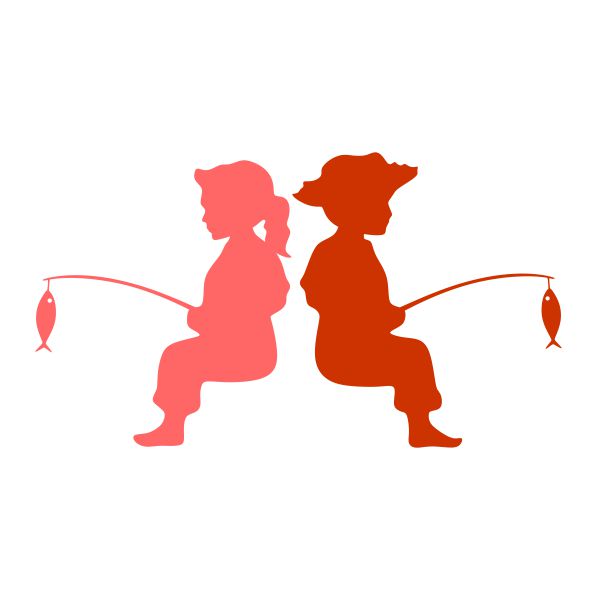 Fishing Kids SVG Cuttable Design