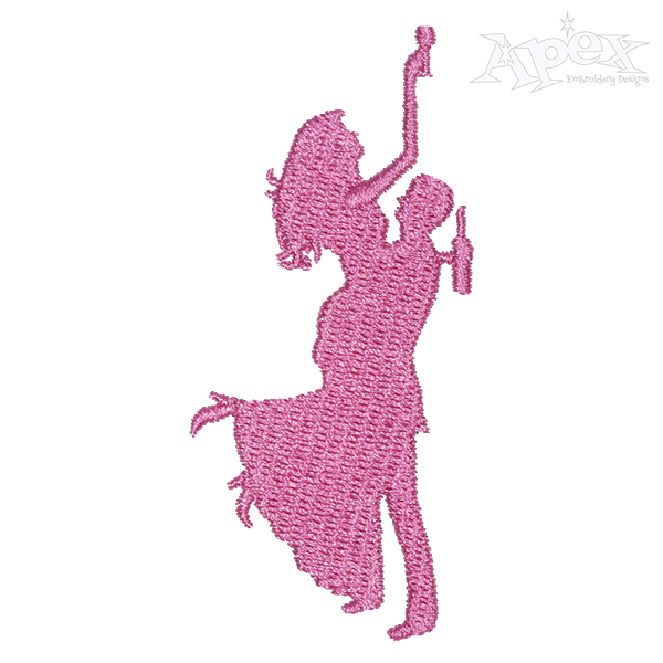 Wine Cheers Wedding Couple Embroidery Design