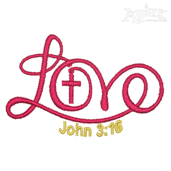 Love Embroidery Design