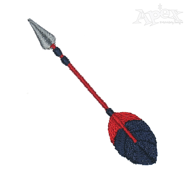 Arrow Feather Embroidery Design