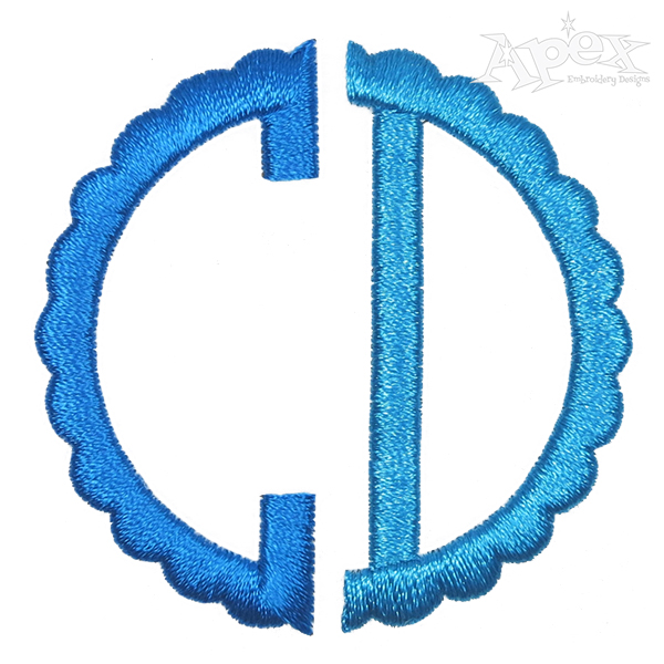 Isla Scallop Monogram Embroidery Font