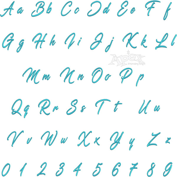 Blacksword Script Embroidery Font