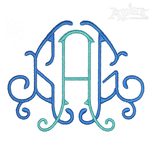 Victoria Monogram Embroidery Font