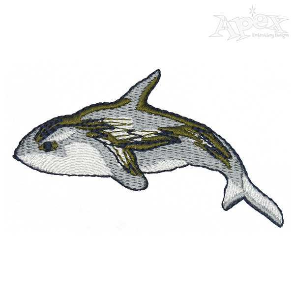 Whale Embroidery Design
