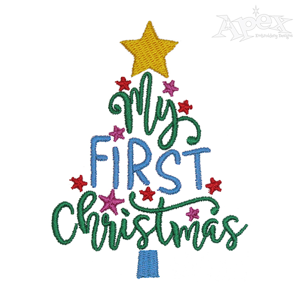 My First Christmas Embroidery Design