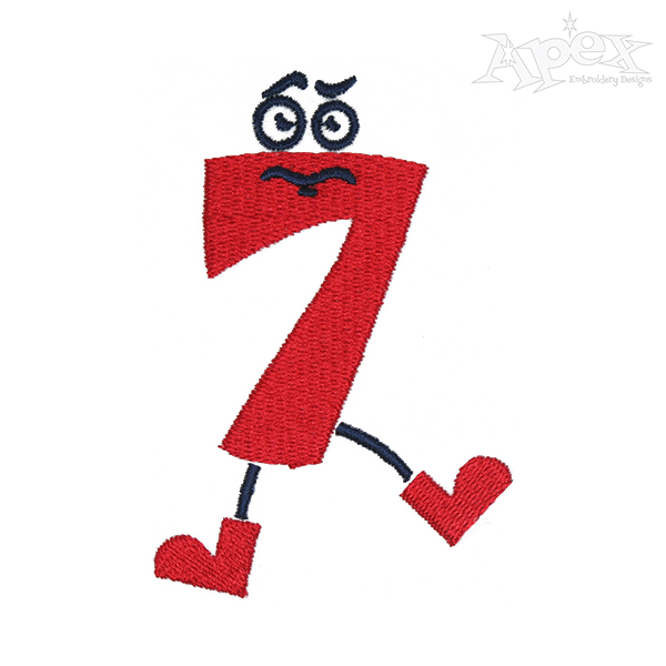 Funny Monsters Numbers Embroidery Font