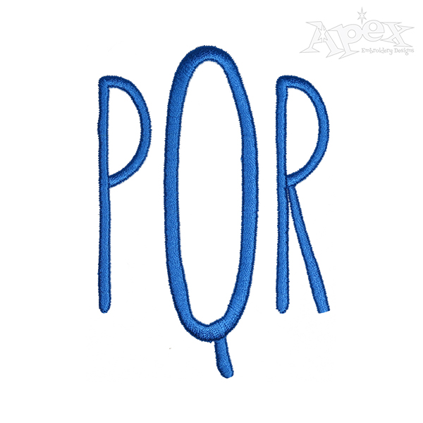 Orlando Embroidery Font