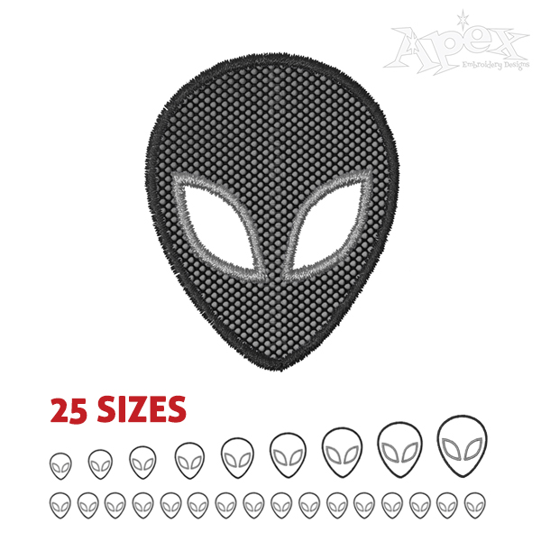 Alien Applique Embroidery Design