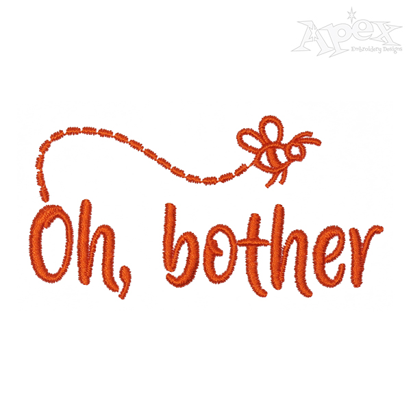Oh, Bother Bee Embroidery Design