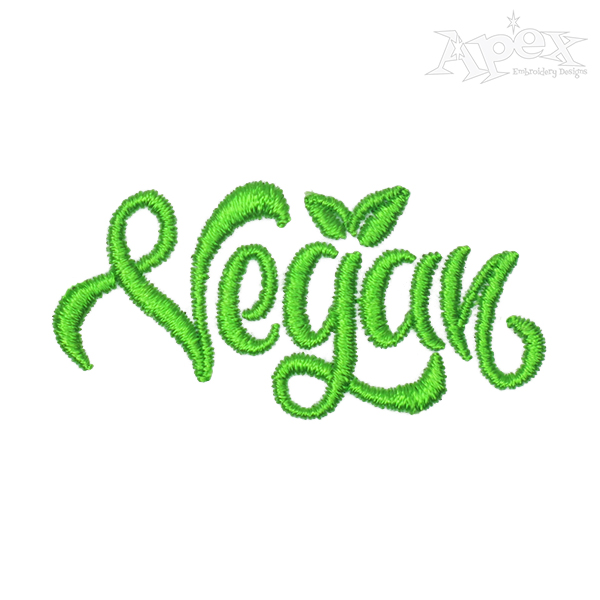 Vegan Embroidery Design