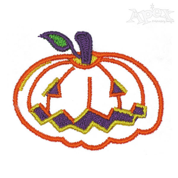 Halloween Pumpkin Embroidery Design