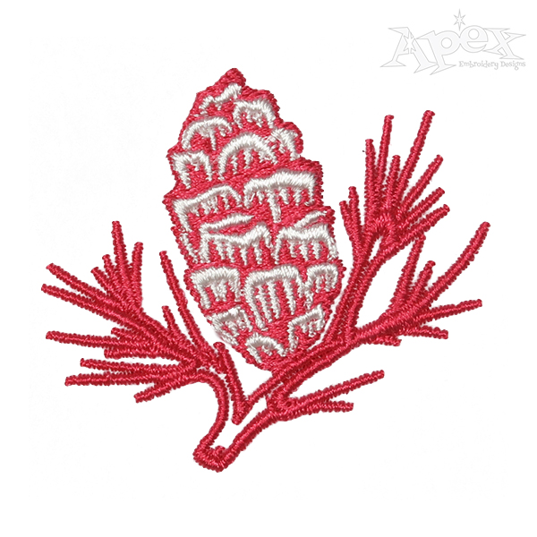 Pine Cone Embroidery Design