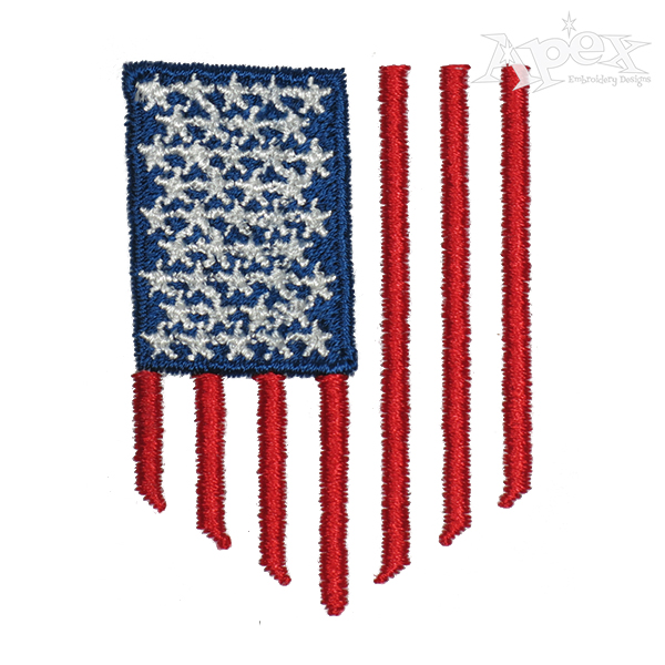 USA Pocket Print Embroidery Design