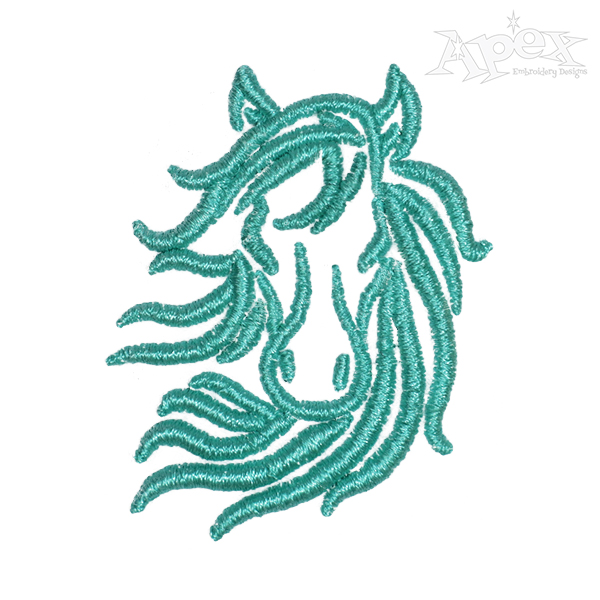 Horse Head Embroidery Design