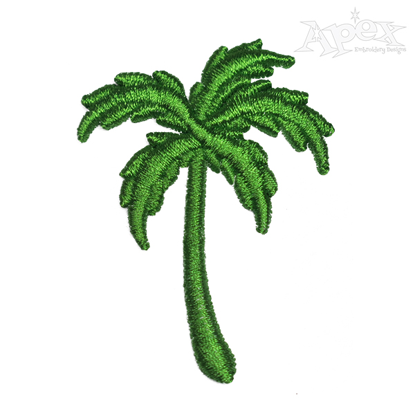 Palm Tree 3D Puff Embroidery Design