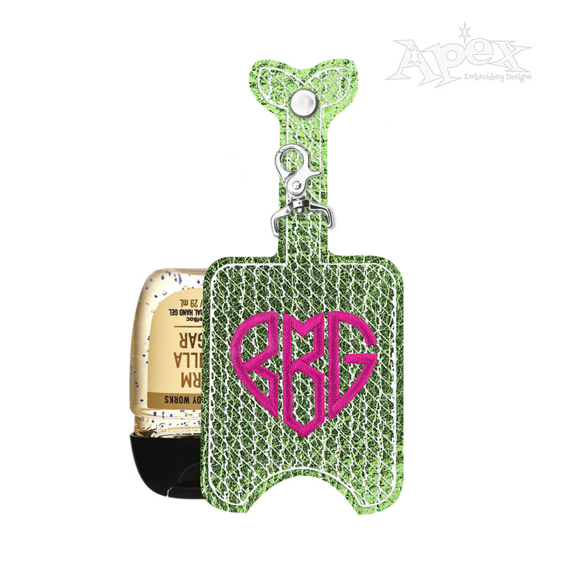 Mermaid Sanitizer Holder Keychain Feltie ITH Embroidery Design