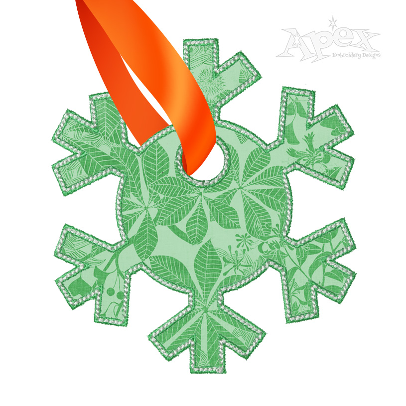 Sknowflake Gift Tag ITH Embroidery Design