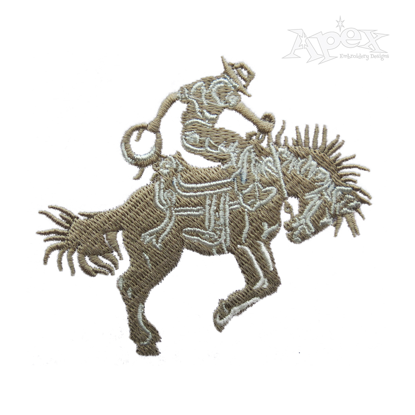  Bronc Rider Embroidery Design