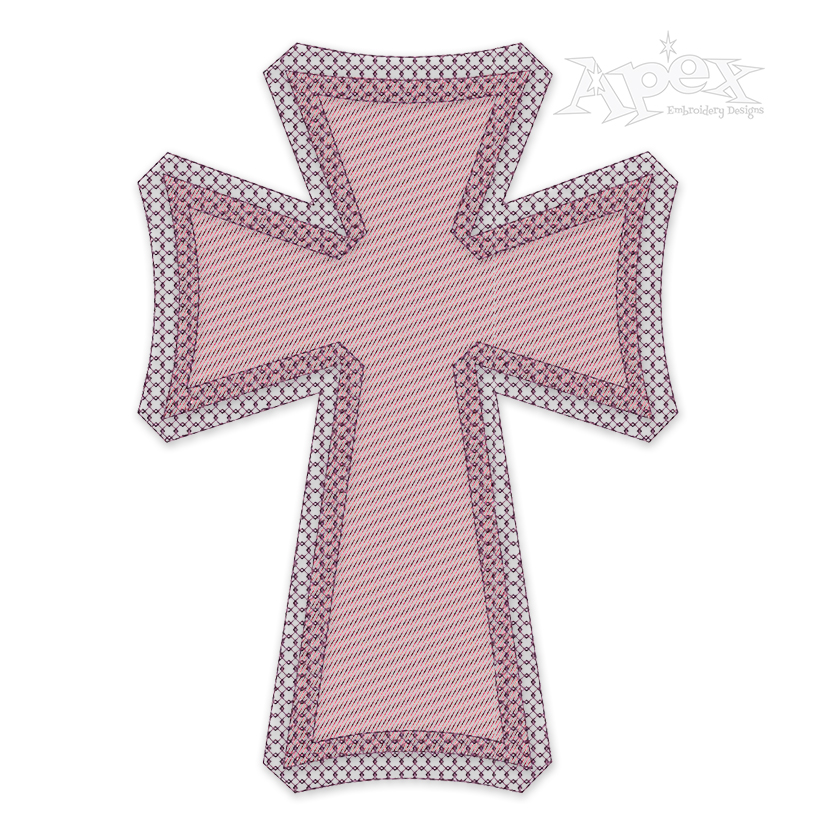 Fancy Cross Sketch Embroidery Design