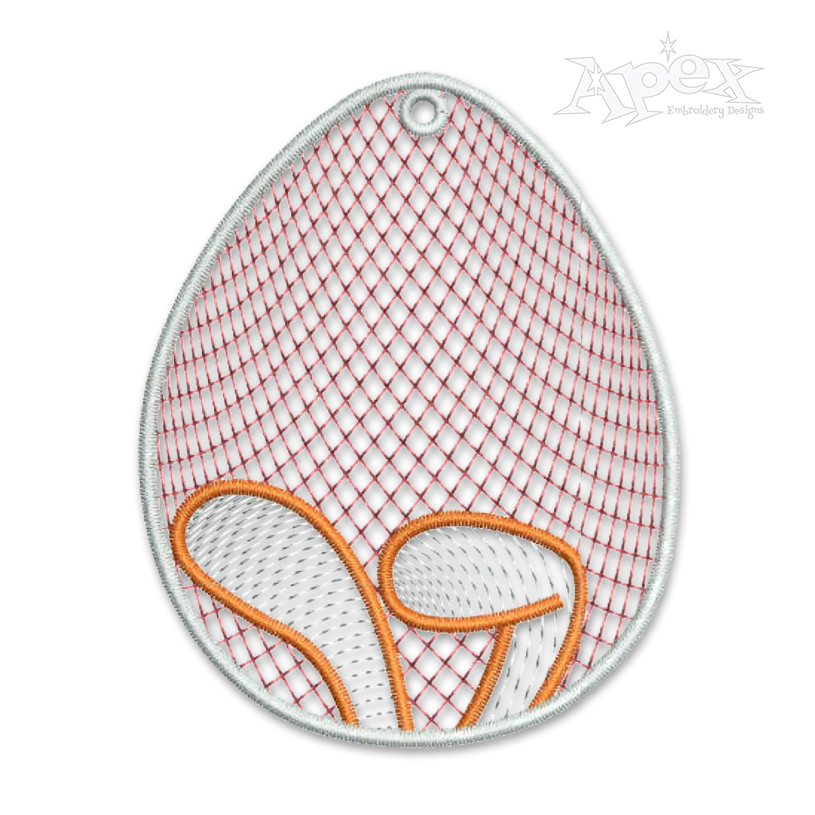 Easter Bunny Egg Sketch Embroidery Design