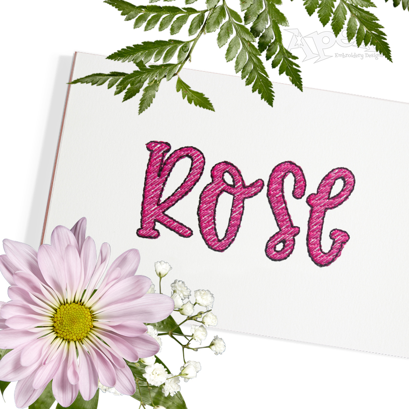 Juniper Sketch Embroidery Font