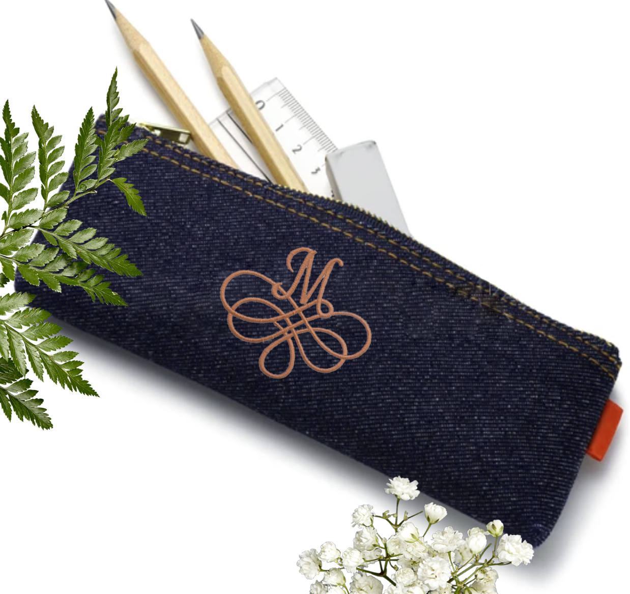 Elegant Scroll Embroidery Font