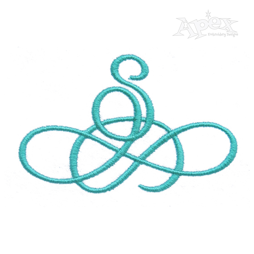 Elegant Scroll Embroidery Font