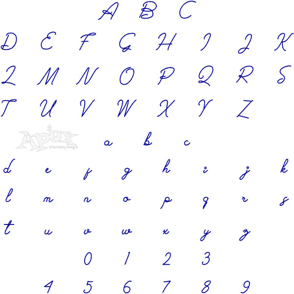 Dakota Script Chain Stitch Embroidery Font