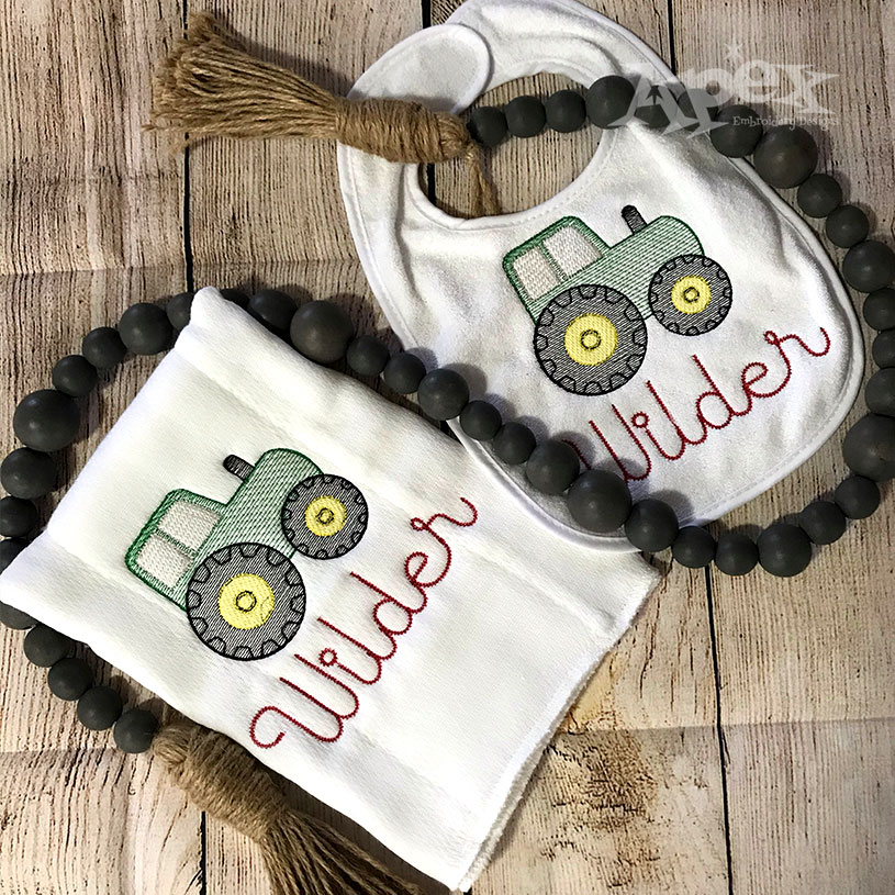 Tractor Sketch Embroidery Designs