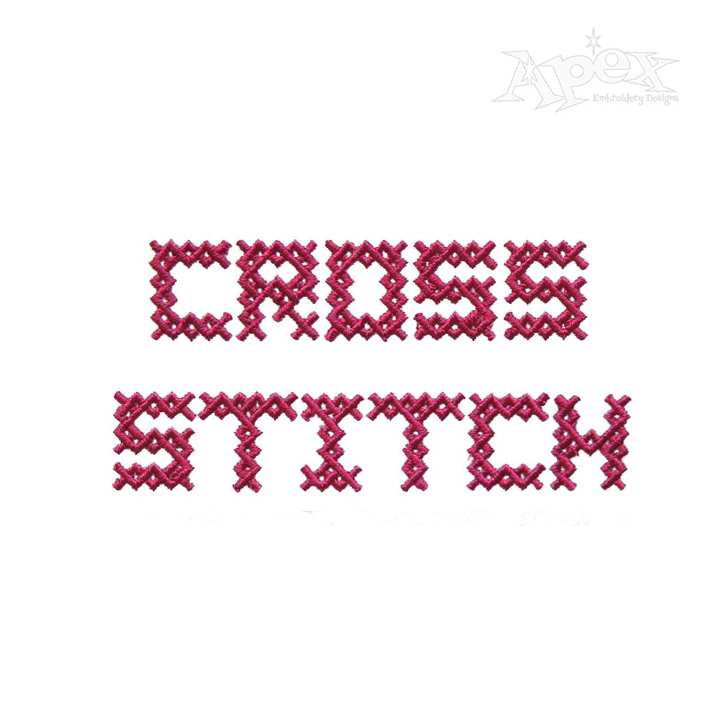 Cross Stitch Style #1 Embroidery Font