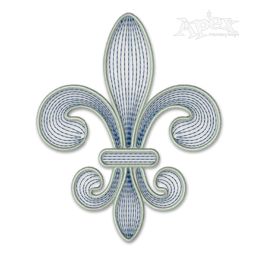 Fleur de Lis Sketch Embroidery Design