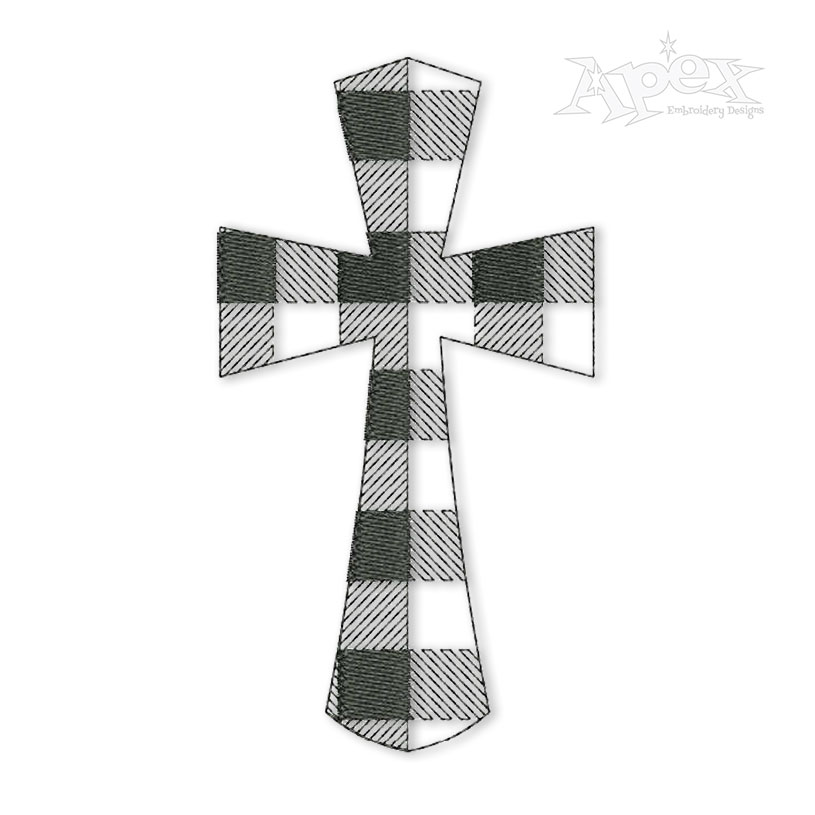 Plaid Cross #1 Embroidery Design