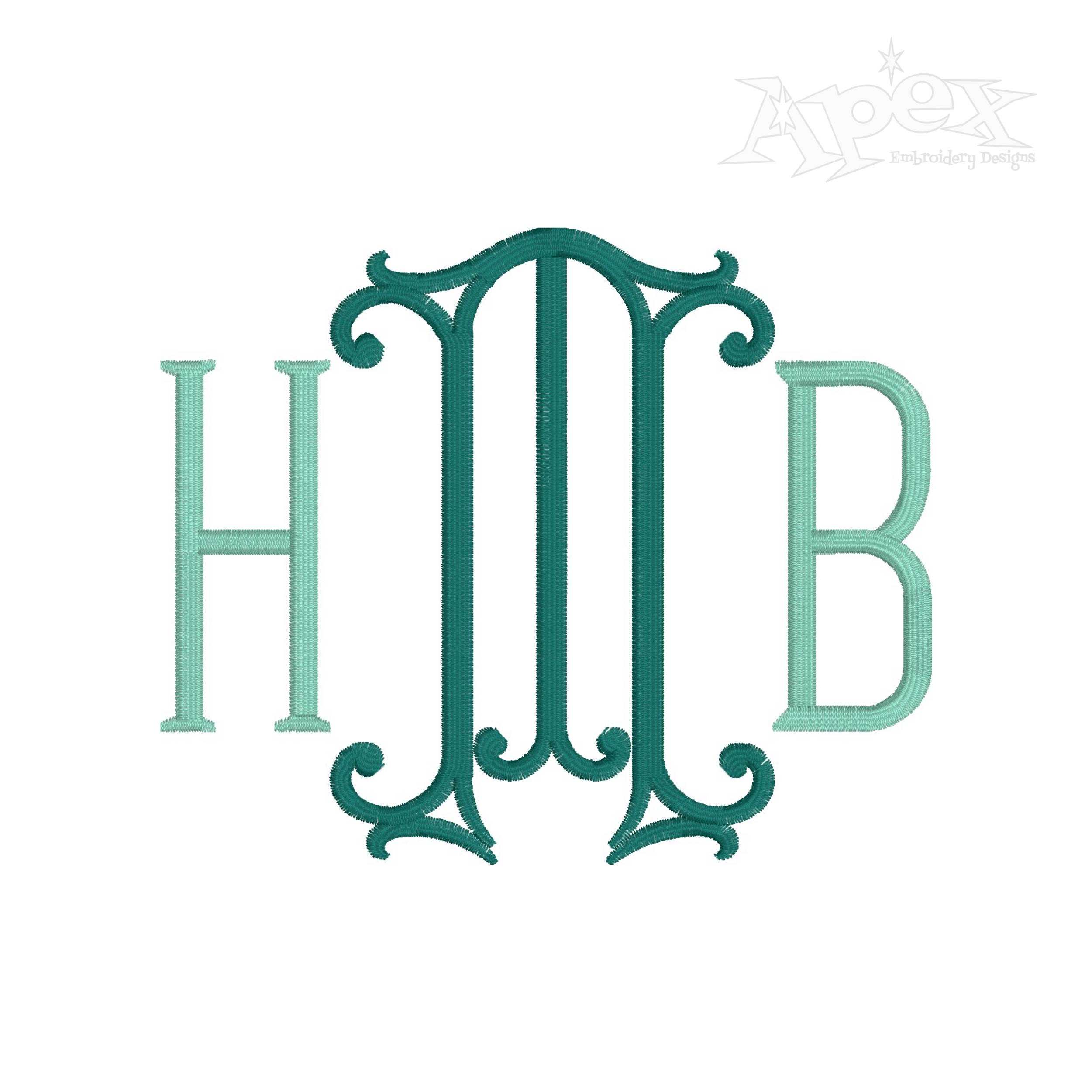 Clairton Monogram Embroidery Font