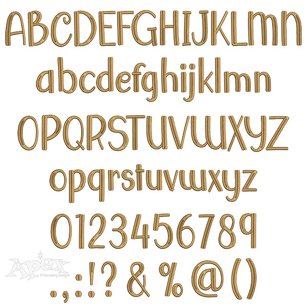 Aspen Handwriting Embroidery Font