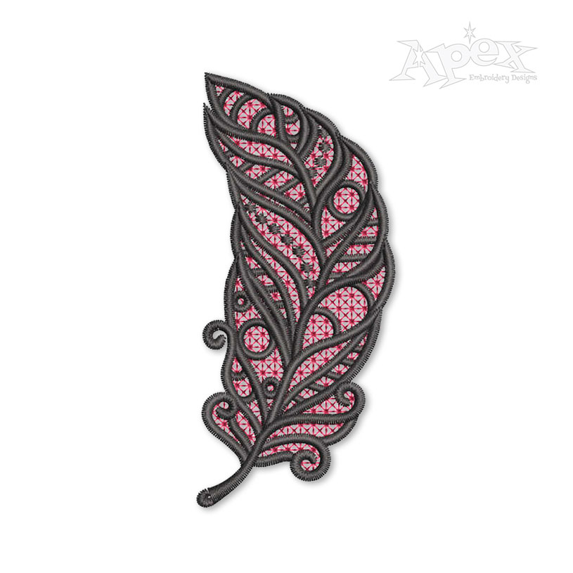 Feather Embroidery Design
