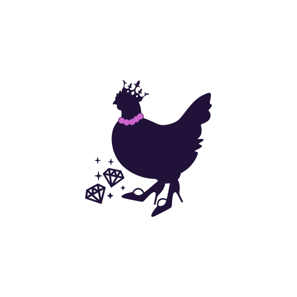 Chicken Bride Queen SVG