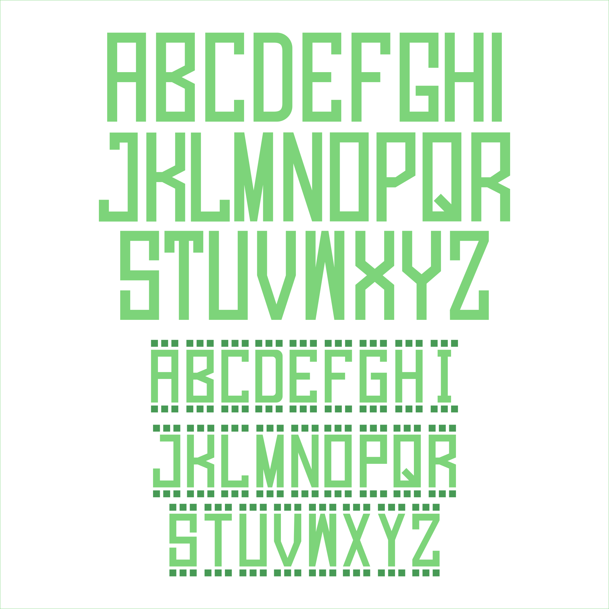 Chic Square Dots TTF True Type Font All