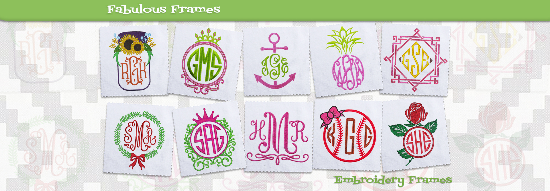 Monogram Embroidery Frames