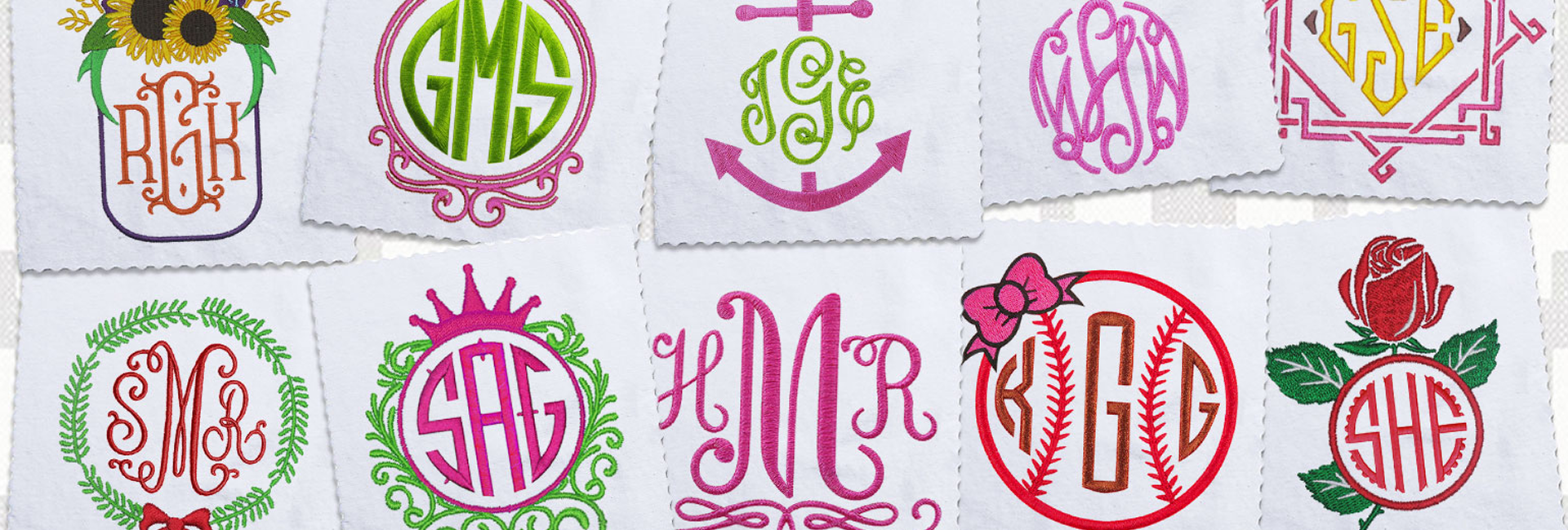 Interlocking Embroidery Fonts